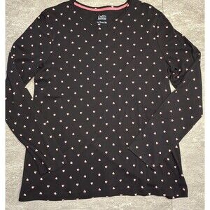 Croft & Barrow XL Round Neck Long Sleeve Tee Valentine's Day Hearts Date Night